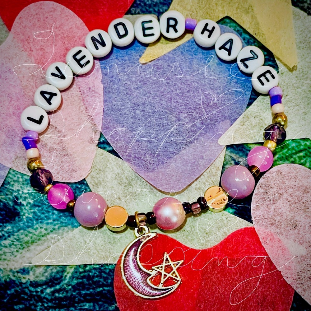Taylor Swift “Lavender Haze” bracelet w/ moon charm